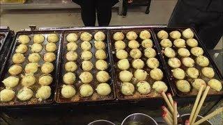 大阪のたこ焼き　プロが焼くたこ焼き(新世界 かんかん)　Delicious Takoyaki of Osaka Shinsekai　大阪新世界的美味章鱼烧烤