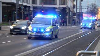 5x FuStKW Polizei Bonn PI 1 PW Innenstadt mit Dauerhorn verfolgen Hochzeitskorso