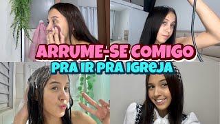 VLOG: arrume-se comigo pra ir pra igreja| comprei um secado novo| lavei e hidratei o cabelo‍️🫧