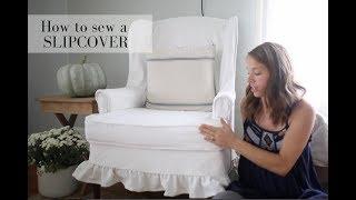 How to Slipcover a Wingback Chair