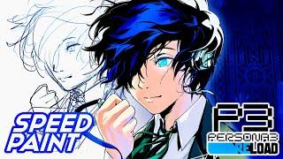 Voice Actor of Makoto Yuki draws Makoto Yuki | Persona 3 Reload SPEEDPAINT