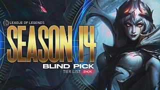 SEASON 14 BLIND PICK TIER LIST - UPDATED VERSION (MID LANE)