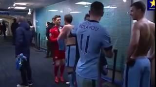 Džeko, Kramarić i Kolarov u svlačionici nakon meča (Manchester City - Leicester City)