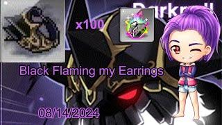 (GMS Bera) 100 Black Flames on my Earrings (CFE)