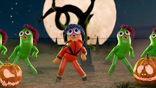 Spooky Halloween Night  Sausage Monster Dance Song for Kids 