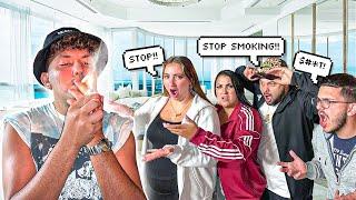 SMOKING PRANK ON ANGRY FAMILY **GONE REALLY WRONG**