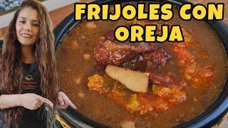 Como preparar FRIJOLES CON OREJA DE CERDO  receta SUPER COLOMBIANA 