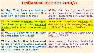 Luyện nghe TOEIC 4in1 Part 3/21 - TOEIC Listening