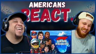 AMERICANS REACT TO THE F1 MEME ICEBERG EXPLAINED || REAL FANS SPORTS