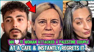 Karen Attacks Couple Over Palestine Hoodie & Instantly Regrets It #fafo #usa