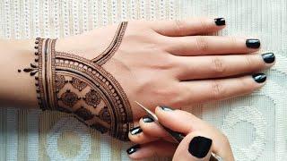 Easy Diwali Special mehndi design | Simple stylish back hand mehndi design  | Mehandi ka design 2024