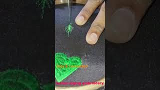 Free motion zigzag embroidery tutorial for beginners #shorts #ytshorts #video