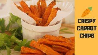 Crispy Baked Carrot Chips | Easy Vegan Snack Recipe