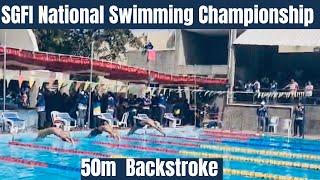 50 m backstroke | SGFI Swimming National Rajkot 2024