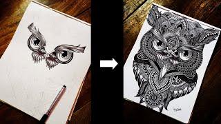 Owl Mandala Art|| Mandala Art||Creative|| Mandala Art for beginners#artist#drawing#owl#how#viral