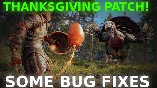 THANKSGIVING PATCH NOTES