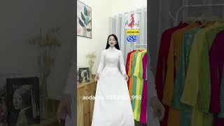 G9-Áo dài Gấm trắng tinh khôi cao cấp-AODAI.VN