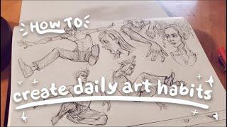 How to Create Daily Art Habits ️ Sketchbook + Atomic Habits 