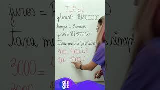 MATEMÁTICA BÁSICA - TAXA DE JUROS SIMPLES