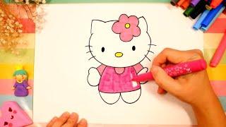 Как рисовать Hello Kitty | Как нарисовать Хеллоу Китти | Няня Уля - Уроки рисования для детей