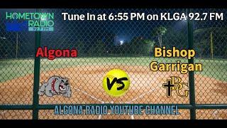 Algona vs. Bishop Garrigan High School Softball