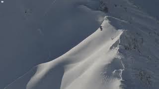 An accidentally triggered snow slab avalanche