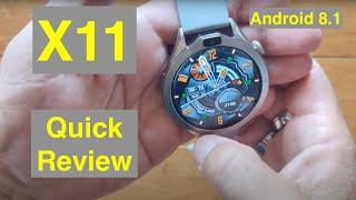 X11 Android 8.1 Dual Cams 1.85" Round 4GB/64GB 4G Smartwatch: Quick Overview