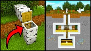 Minecraft: How to Build a Survival Secret Base Tutorial (#12) - Easy Hidden House/Base!