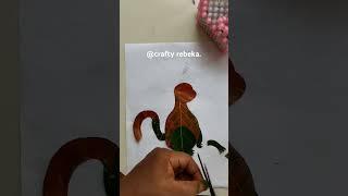 how to make leaf squirrel.#reels #diy #drawing #art #paperart #rebeka #craft #papercraft #shorts