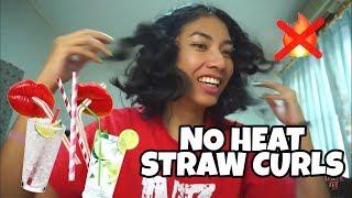 NO HEAT Overnight Straw Curls ดัดผมด้วยหลอด | Tidtee Ng