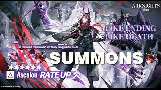 Arknights Summoning on Like Ending Like Death Banner