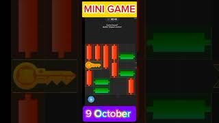 Hamster Kombat Mini Game key Solved| 9 October Hamster Kombat Mini game (Puzzle Solved 100%) |Game