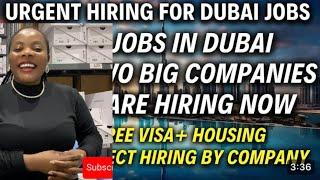 Jobs in Dubai /Two big companies are hiring in Dubai now freshers /How to get a job in Dubai