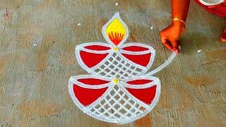 2024 Diwali rangoli designsPeacock rangoli designsNavaratri special kolam Super Color Rangoli