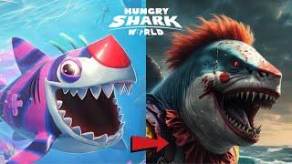 ALL HUNGRY SHARK WORLD IN REAL LIFE NEW 2024 (CLOWNCY SHARK UPDATE)