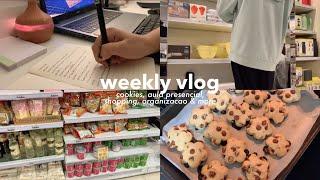 weekly vlog ! shopping, aula presencial, cookies, compras + more