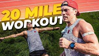 Training Like an OLYMPIC Runner - 20 Mile Marathon Workout