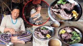 Millet flour rice yak Butter , greens , beans soup in Bhumi Kitchen