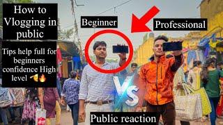 Sarojini nagar market | how to Vlogging in publicbeginner VS professional full confidence High️