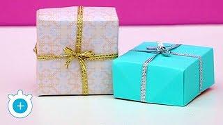 How to make gift box with paper - Very Easy | LampZoom