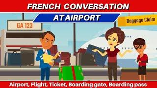 French Conversation at Airport | Conversation en Français à l'aéroport