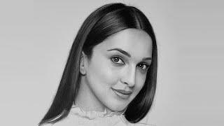 A Realistic Pencil Drawing time lapse - Kiara Advani