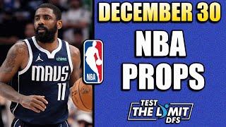 TOP 4 BEST NBA Player Prop Picks | Monday 12/30/2024