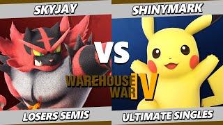 Warehouse War 4 LOSERS SEMIS - Skyjay (Incineroar) Vs. ShinyMark (Pikachu) Smash Ultimate - SSBU