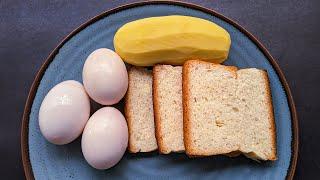 Mix Egg Bread & Potato it’s so Delicious! Easy Healthy Breakfast ideas. Simple ASMR Recipes.