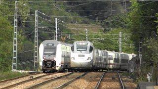 Trenes por el Puerto de Pajares. Mercancías y Viajeros. 251, 269, 333, 253, 470, Alvia... UHD 4K