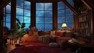 Cozy Reading Nook by Window - Rain & Ocean Sounds