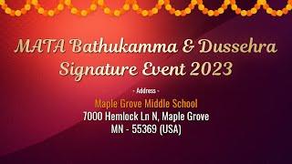 MATA Bathukamma and Dasara Signature Event 2023