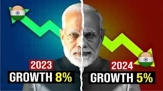 Indian Economy in Crisis ? India Economic SLOWDOWN | India GDP Growth Rate 2024, Inflation etc