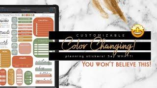 Color Changing Planner Stickers for Goodnotes | Goodnotes trackers and widgets